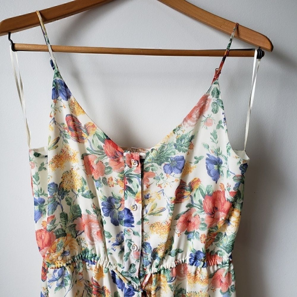 NWT WAYF FLORAL BUTTON DOWN DRESS L - Picture 5 of 8